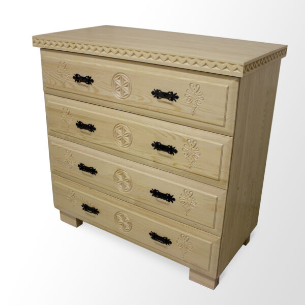 Komoda góralska czteroszufladowa