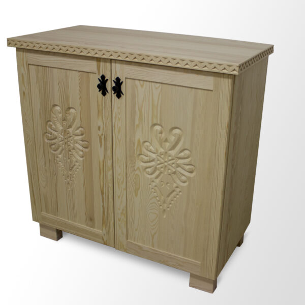 Komoda góralska dwudrzwiowa kolor naturalny