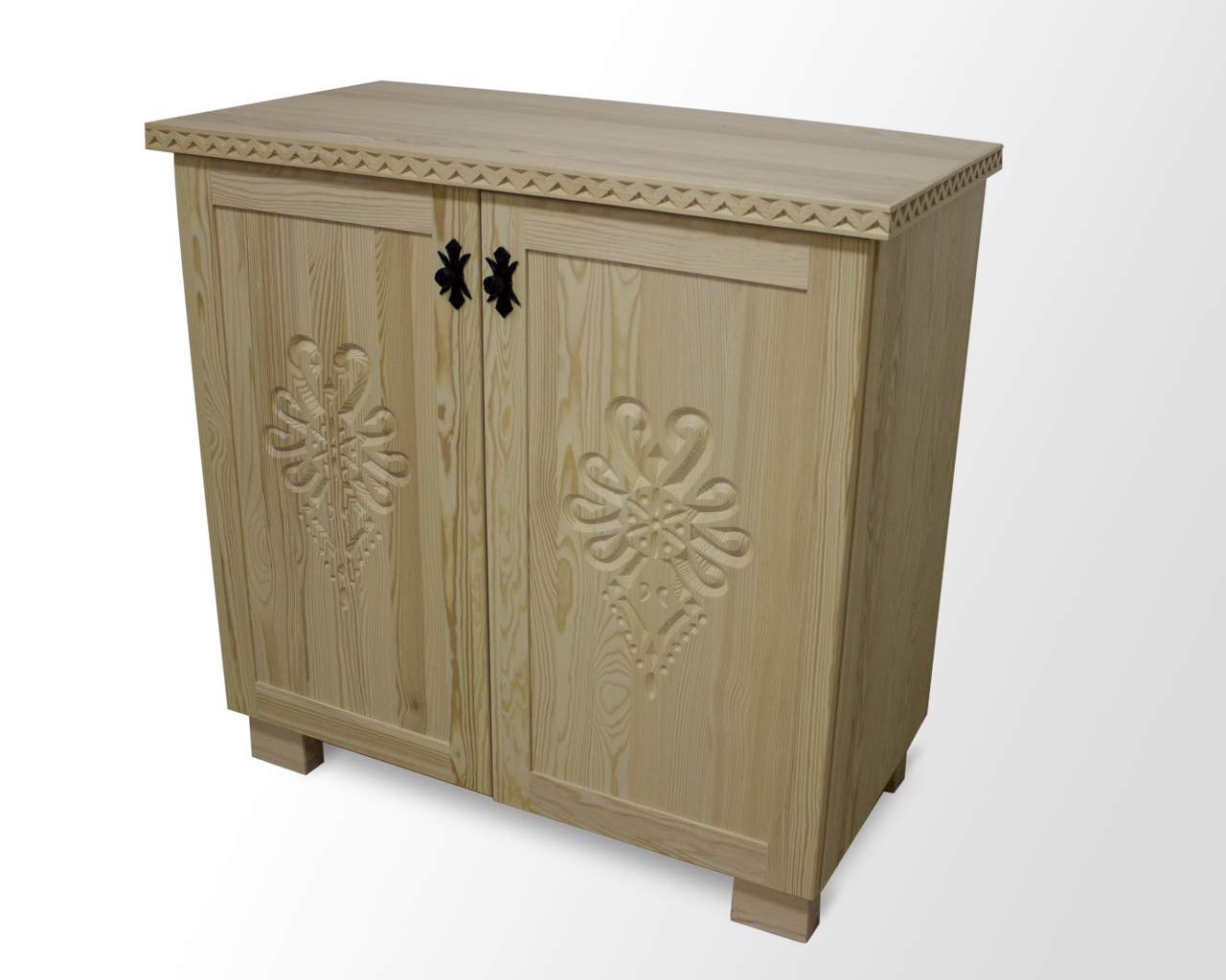 Komoda góralska dwudrzwiowa kolor naturalny