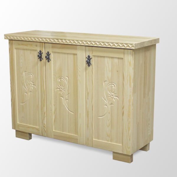 Góralska Komoda Szarotka 3 drzwiowa